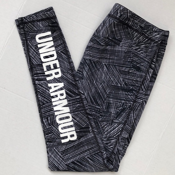 Under Armour Pants - UNDER ARMOUR Pattern Logo Workout Leggings